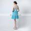 Custom Made Sweet Jewel Ruffles A Line Chiffon Sleeveless Mini Button Zipper Popular Evening Dresses