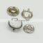 decorative custom brass ring snap button and stainless steel five prong button for garment