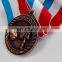 antique copper plating Zinc alloy 3 D Basketball symbol medal Custom Shape and logo