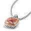 925 Silver Jewelry14mm Albion Pendant with Morganite CZ in Gold Plated(P-021)