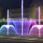 Factory modern style outdoor colorful musical shooting fountain spray ring