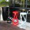 Modern colorful furniture ribbon round metal bar stool