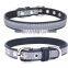 Stainless Steel Iron Pet Collar Pet Leash Training Dog Leather Rope Light Reflective Pet Chain