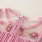 plain pink sleeveless pleated Top with pants 2pcs lovely Baby Girl suit