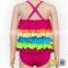 Baby Double Side One Piece Ruffle Swimsuit Kids Swimwear Beach Bathing Suit