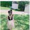 2020 New Girls Dress Backless Patchwork Sleeves Cotton Summer Girls Dresses