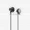 High  quality mega  bass metal  flat -ear  3.5mm  earphone