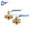 Copper NPT BSP Thread Female 1/2" 1" 3 Way Brass Ball Valve With Handle
