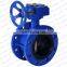 Bundor industry worm gear actuator double flange end butterfly valve