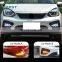 2PCS DRL For Honda Fit Jazz 2021 Dynamic Yellow Turn Signal Function Waterproof Car Lamp LED Daytime Running Light Fog lamp