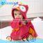 Lovely Cartoon Eco-friendly Baby Bathrobe For Children,Red Owl Bath Towel For Kid