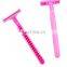 Latest producing eco Custom Color Safety Disposable Changeable Twin Blade Razor