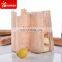 Take away fast food grade brown paper bag for food with clear window