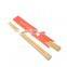 Wholesale Chinese Custom Disposable Twin Bamboo Chopsticks with Individual Open Paper Sleeve