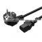 High quality 3 pin  retractable extension cord manufacturers ac power cord cable european power cord