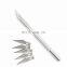 1 set Non-Slip Cake Decorating Pen Sculpting Paste Biscuits Baking Pastry Cutters with 6pcs Blades Knife Cake Decorating Tools
