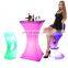 Led Tables and Chairs / LED Outdoor Waterproof Glow Patio LED Tables and Chairs Furniture Hire Plastic Bar Stool