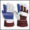 LESAFETY full palm cow split leather working gloves for wholesale /industrial leather gloves / leather