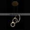 Round Indoor Luxury Pendant Light Gold Crystal Chandelier For Living Room