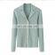 New Arrival Women's 100% Cashmere Cardigan Winter Polo Shirt with Ribbed Knitting Button Decoration Solid Pattern Formal Style