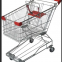 American Supermarket Metal Wire Grocery Shopping Cart Trolley