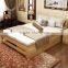 Solid wooden double bed with box,teak wood modern bed designs                        
                                                Quality Choice