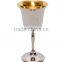 NICKEL HAMMER GOBLET WITH GOLD FINISH INSIDE MANUFACTURE