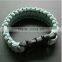 fashion 2 color gold adjustable paracord bracelet shackle