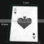 hot selling brushed stainless steel playing card bottle opener/opener business card