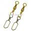 Terminal Tackle for Carp Fishing accessories Brass Barrel swivel with Square Snap