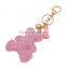 Rhinestone Bear Keychain Cute Bling Keychain 18K Gold Keyring and Lobster Clasp