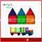 Hot sales Children's popular environmental magnetic toy / Magnetic Tiles Deluxe Building Set 56 Piece many colours