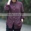 girl clothing plus size linen women blouse plain shirts