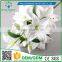 2016 Wholesale 5 heads Multicolor Artificial Flowers Lily Real Touch Bouquet Wedding Bridal Home Declarative flowers