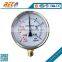 Half Stainless steel vibration proof compound kpa low pressure gauge