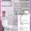 Wash down two piece ceramic toilet set, white color