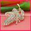 Fashion cheap leaf brooch for bouquet WBR-1350