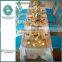 wooden rectangular banquet tables and chairs