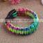 2016 Hot Custom Good Quality Paracord Bracelet Rainbow Bracelet