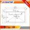 New Design 770*496mm Cutout Size R10/R0 square SUS 304 Kitchen Sink