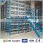 Warehouse steel pallet racking supported mezzanine