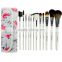 Fashion Acevivi Women's Professional 12pcs Soft Make-Up Cosmetic Brushes With printed Pouch AM000193