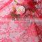 Fancy floral nylon 2016 lace fabric 3d flower lace embroidered fabric wholesale lace