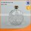 High quality glass cosmetic bottle with cork lid
