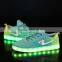 Hot Selling Led Flyknit Light Sneaker Shoes.weave Sneaker Led Light up Adult Sneaker