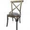 China Supplier Iron Cross Back Vintage Metal Chair in Dining Chair
