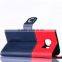 Contrast smile wallet leather case for Samsung S6