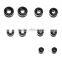 5 Pairs Black Onyx Hollow Saddle Plug Flesh Tunnel Earlet - Available in Low & Giant Gauges