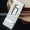 Custom blank metal money ,foldable moneyclip with personalized oval logo,steel money clip for promition