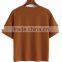 SheIn Crew Neck Loose Stock Plain Khaki T Shirt